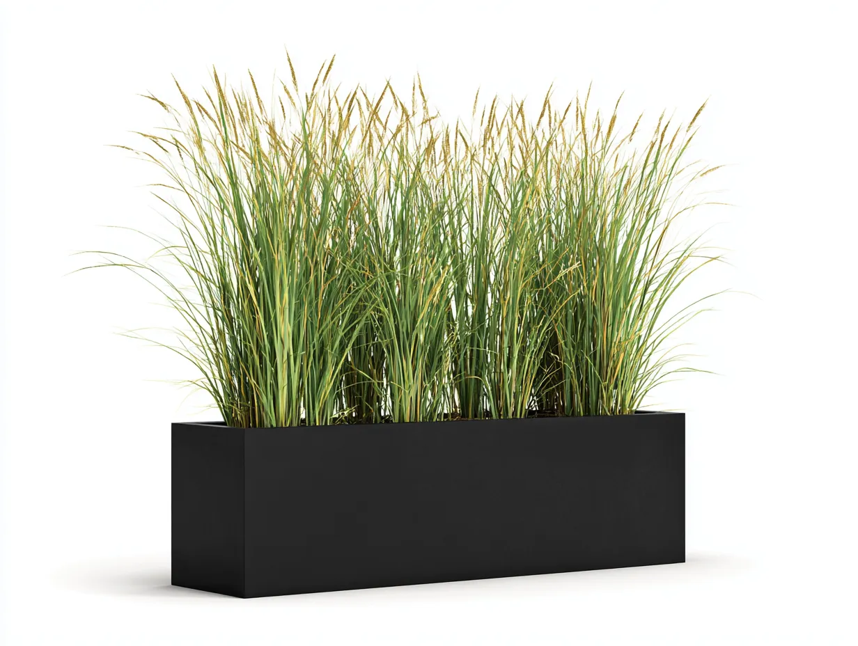 Pot à fleurs rectangulaire en matériau composite 120×32×38 cm - noir - balcon style contemporain-Dosolvaroom
