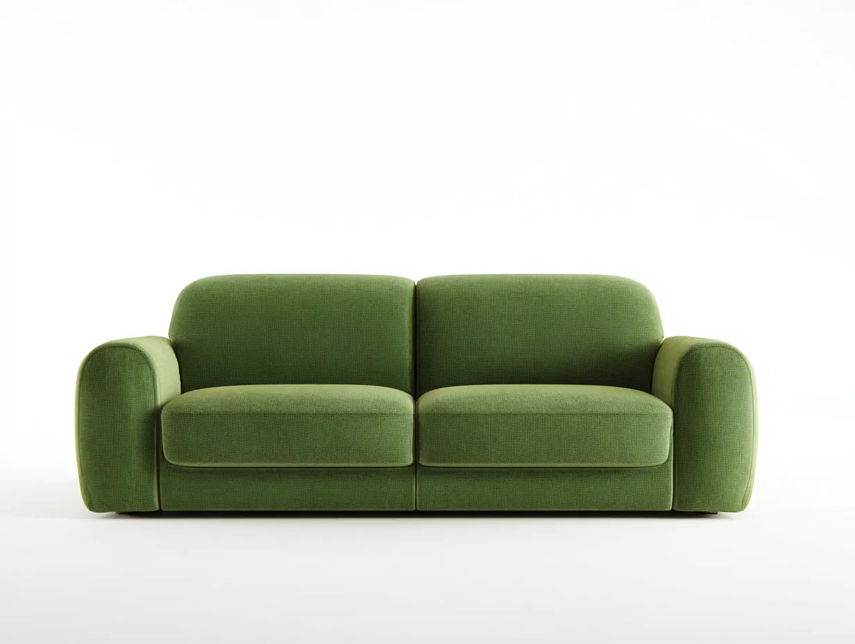 Canapé 2 places 190×84×82 cm - tissu bleu et bois foncé - design contemporain pour salon-Dosolvaroom