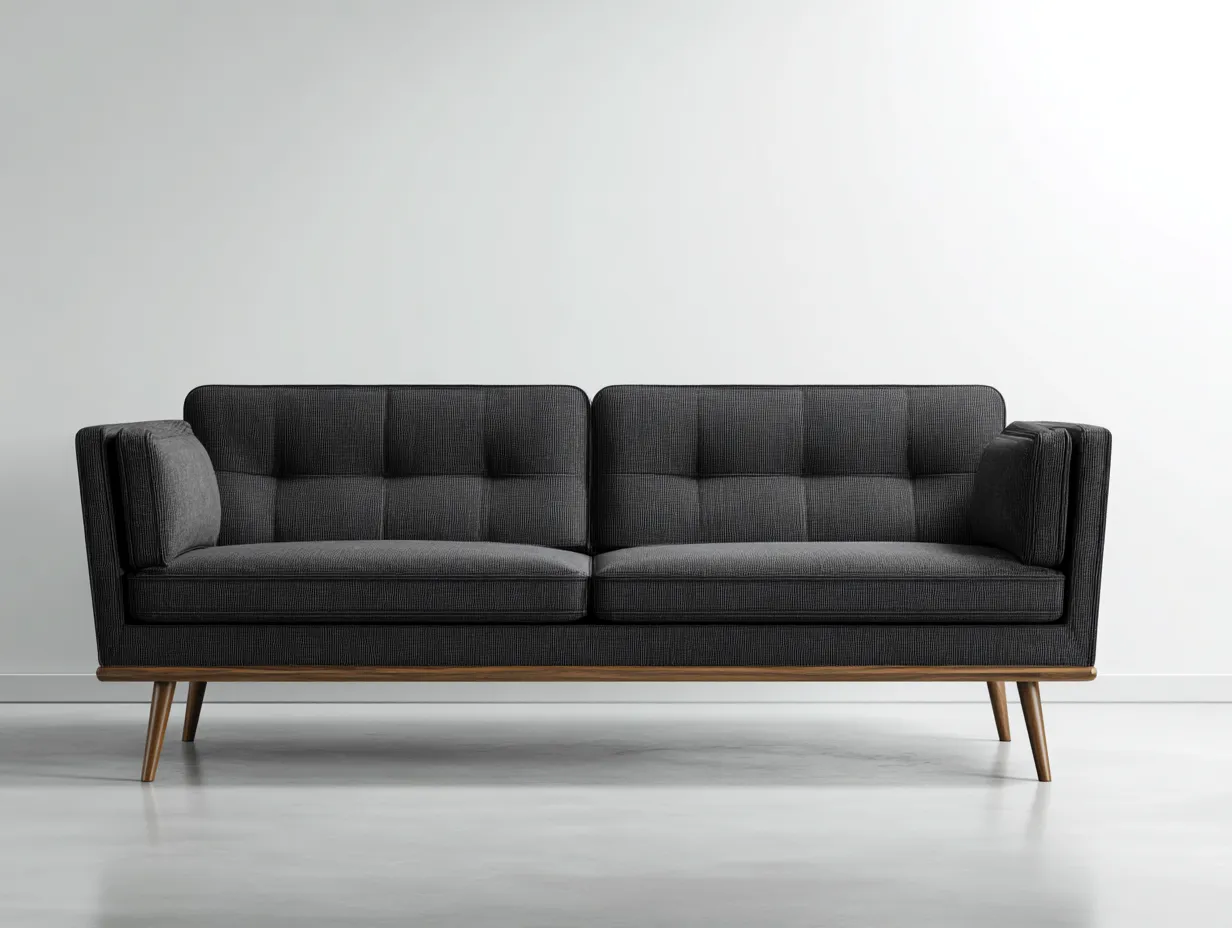 Canapé 2 places salon 160×85×85 cm – tissu bleu confortable – style contemporain élégant-Dosolvaroom