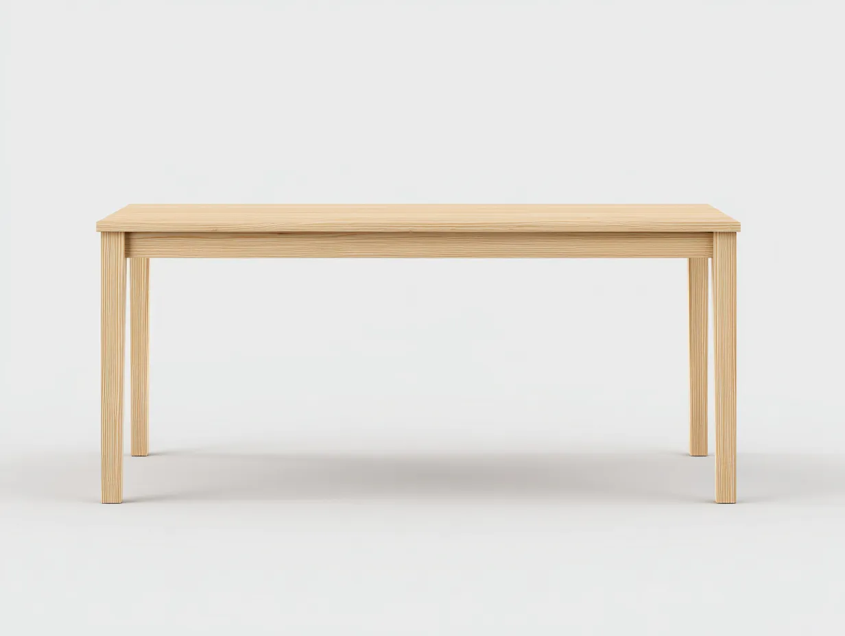 Table à manger 150×75×75 cm - bois clair - style épuré pour balcon-Saronohaus