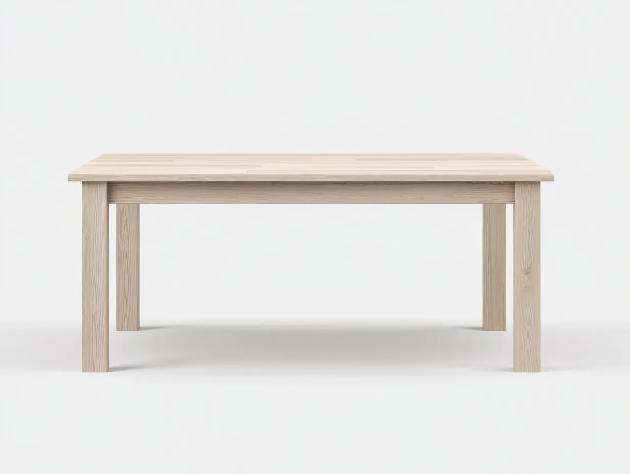 Table à manger 160×80×75 cm - bois naturel clair - design rectangulaire pour balcon-Saronohaus