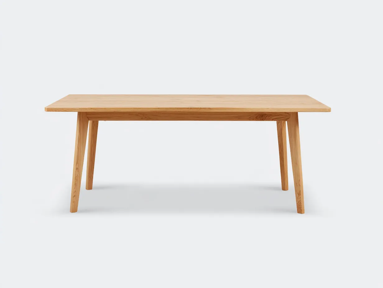 Table à manger en bois 170×85×75 cm - bois clair - style contemporain pour balcon-Saronohaus