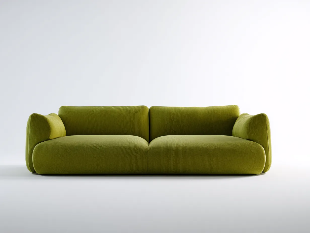 Canapé 2 places 190×96×78 cm - tissu vert olive - design contemporain pour salon-Kaluxmohome