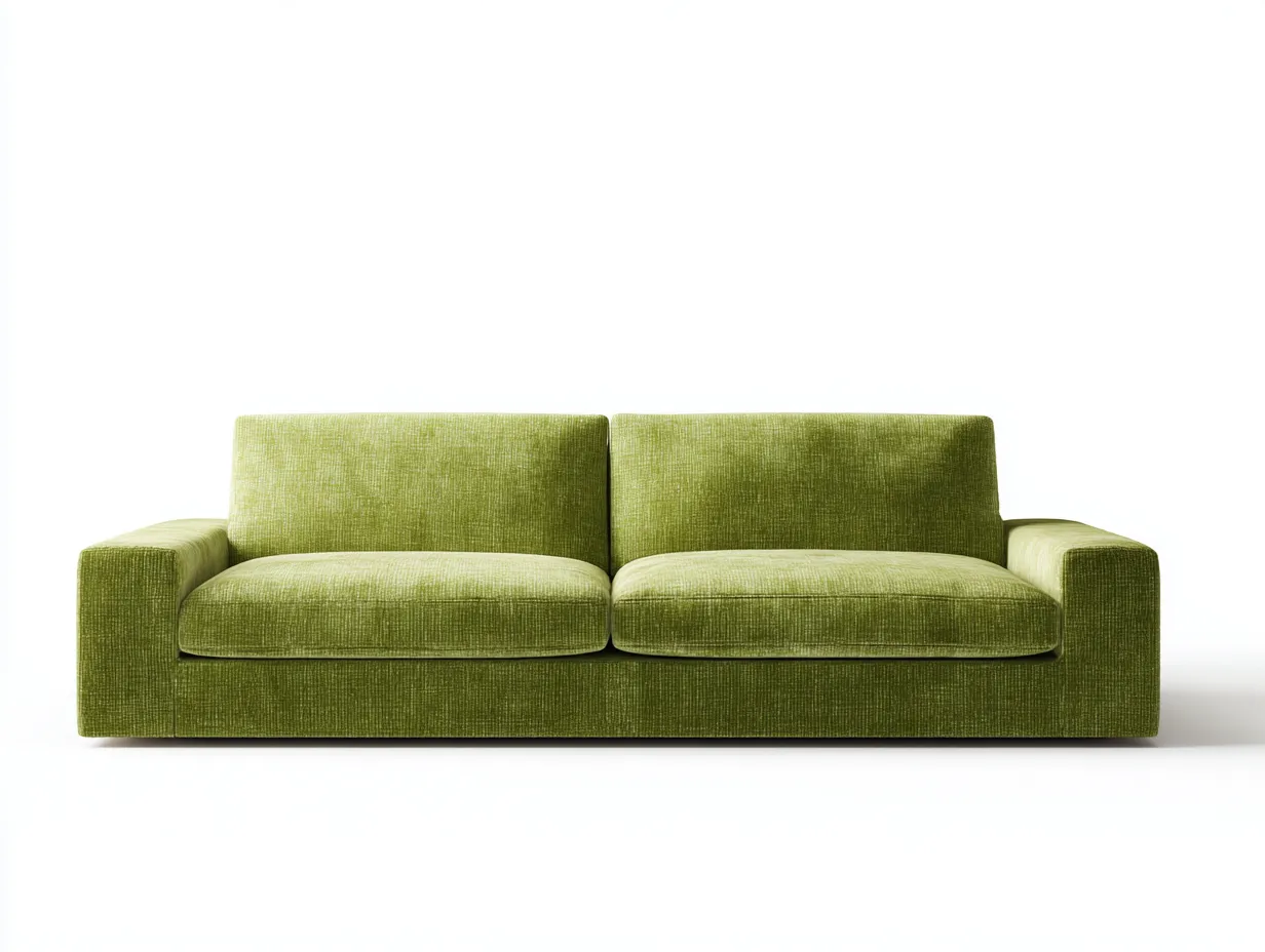 Canapé 2 places 180×90×78 cm – tissu vert – style contemporain salon-Kaluxmohome