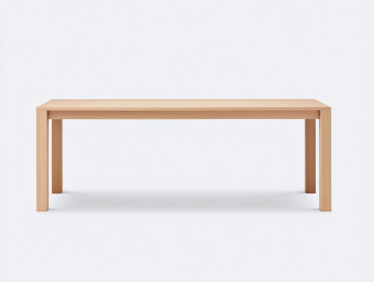 Table à manger en bois 160×80×75 cm - bois clair - style contemporain pour balcon-Kaluxmohome