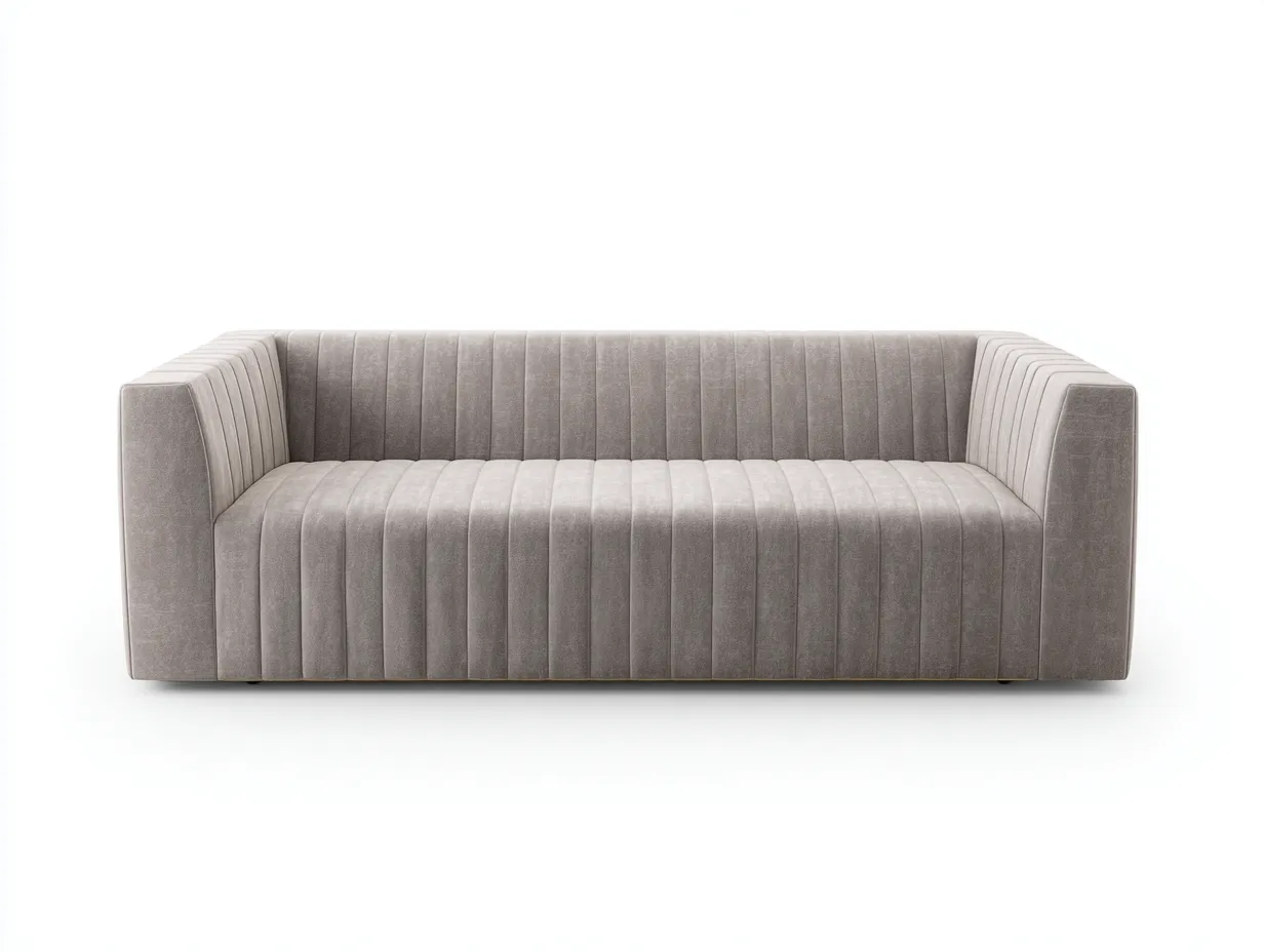 Canapé 2 places en tissu texturé 178×87×79 cm - bleu et brun foncé - style contemporain pour salon-Kaluxmohome