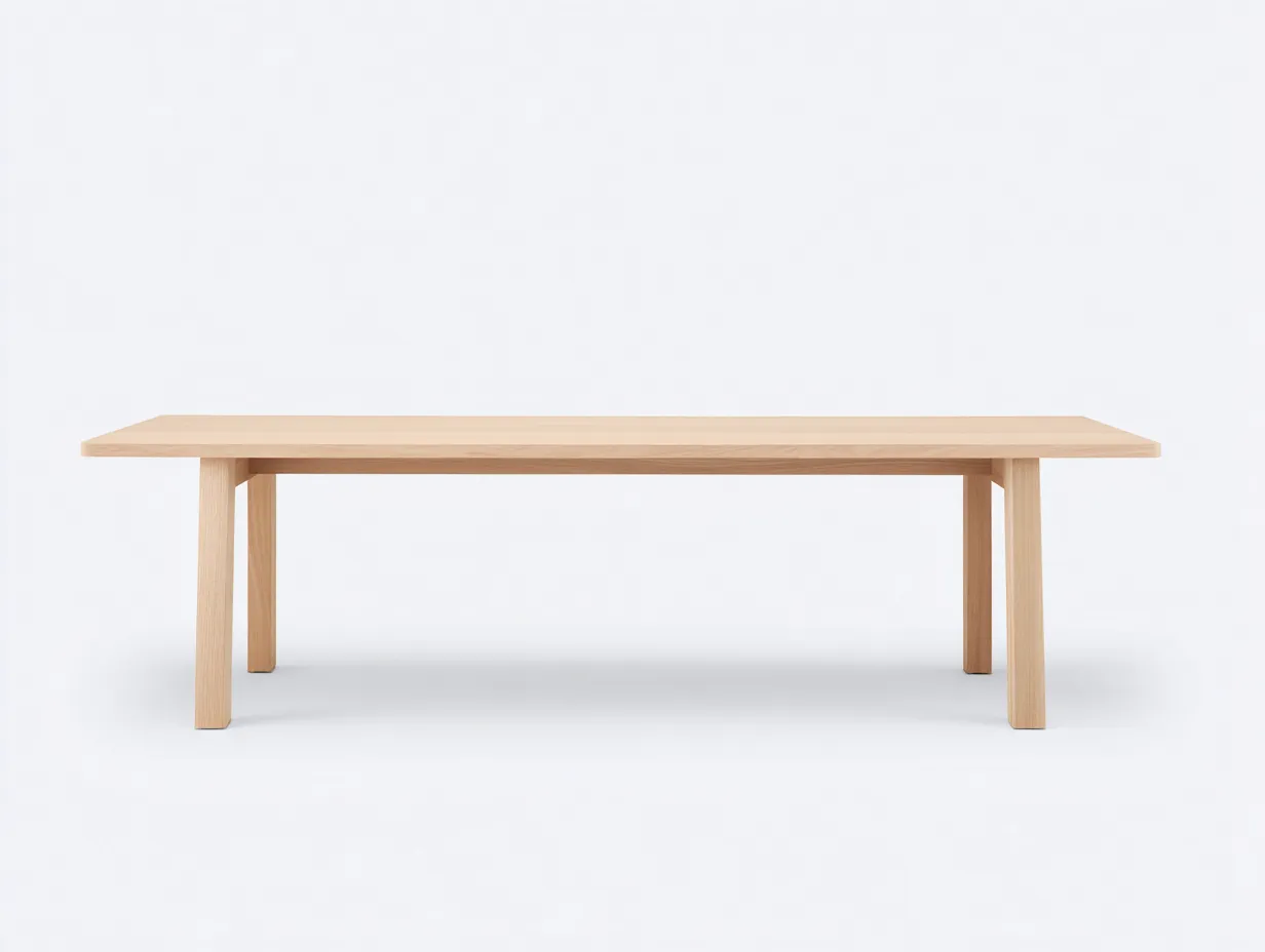 Table à manger en bois 160×80×75 cm - bois clair - style contemporain pour balcon-Kaluxmohome