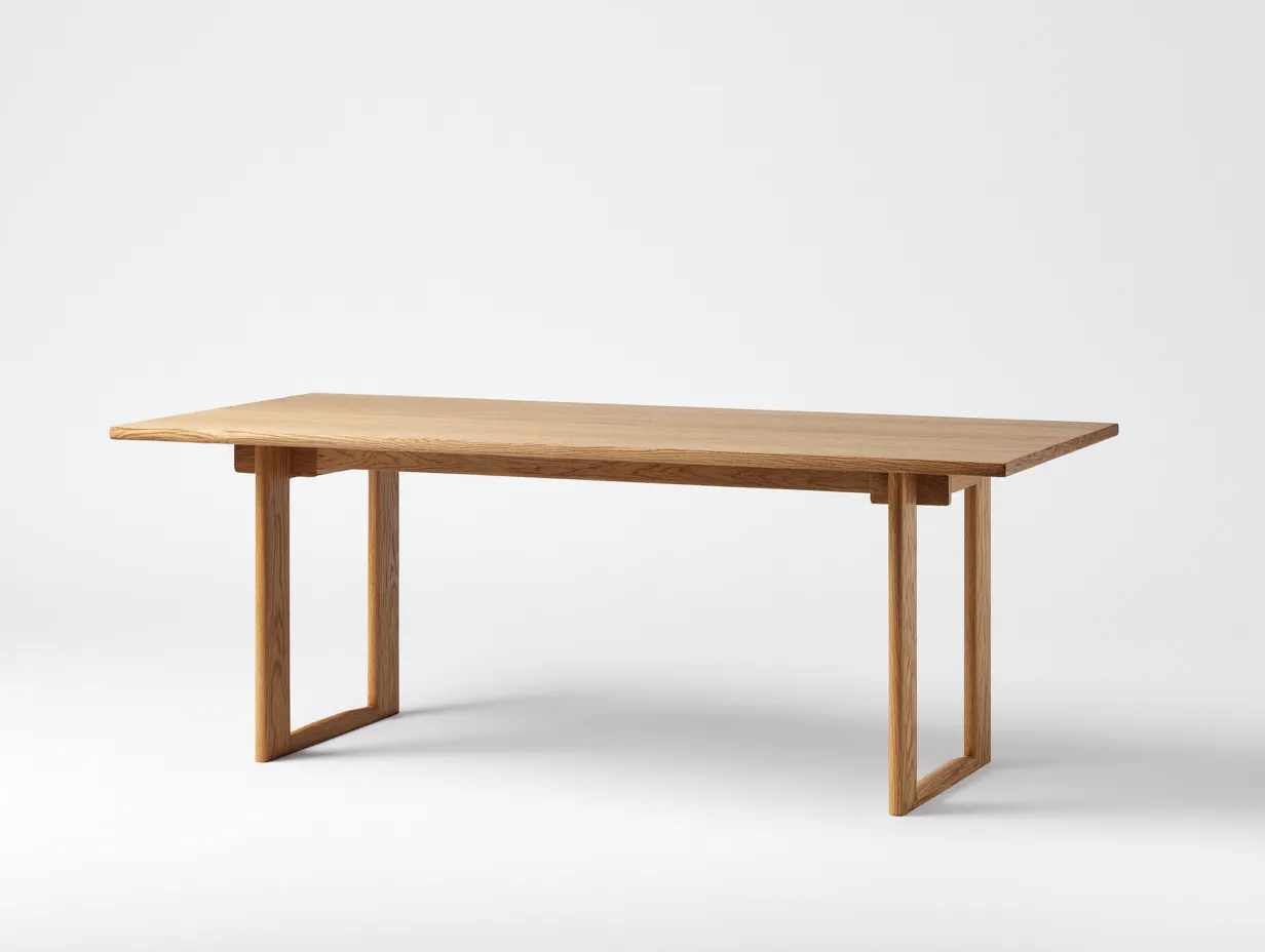 Table à manger 200×95×75 cm – chêne clair – plateau rectangulaire pour terrasse-Kaluxmohome