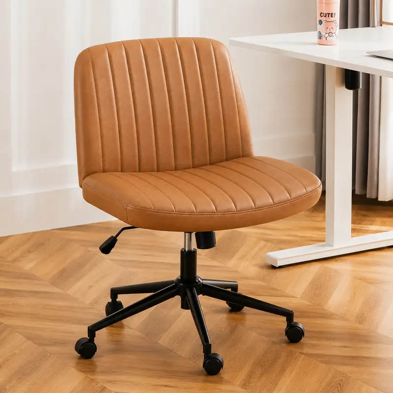 Office Chair with U-Shaped Cushion, Wide Height-Adjustable Seat, 360° Swivel Rocking Base for Home Office and Bedroom