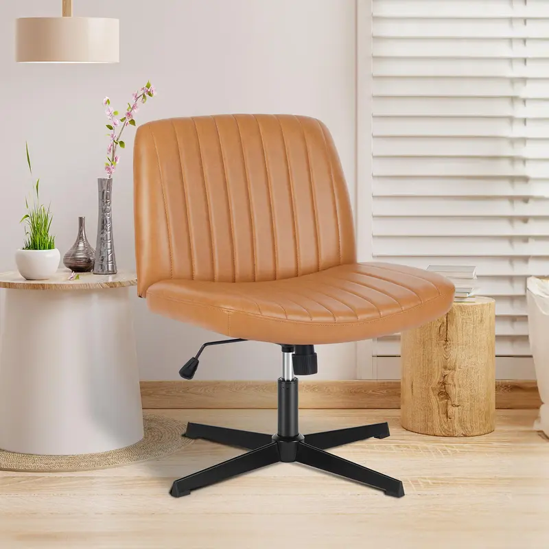 Office Chair with U-Shaped Cushion, Wide Height-Adjustable Seat, 360° Swivel Rocking Base for Home Office and Bedroom