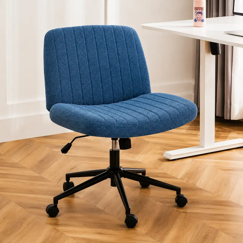 Office Chair with U-Shaped Cushion, Wide Height-Adjustable Seat, 360° Swivel Rocking Base for Home Office and Bedroom