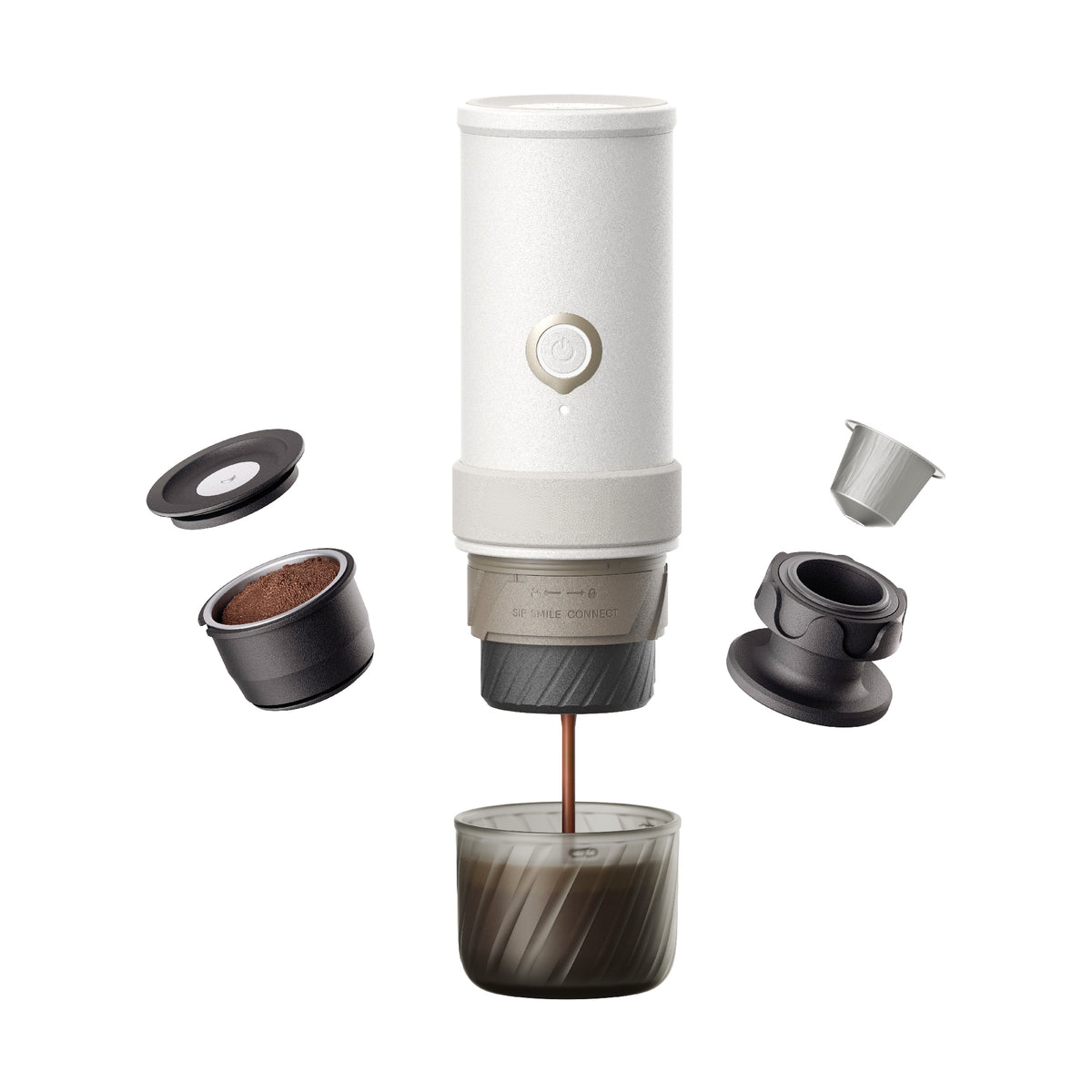 Portable Espresso Maker – 22 Bar Pressure Self-Heating Coffee Machine For Travel & Outdoor