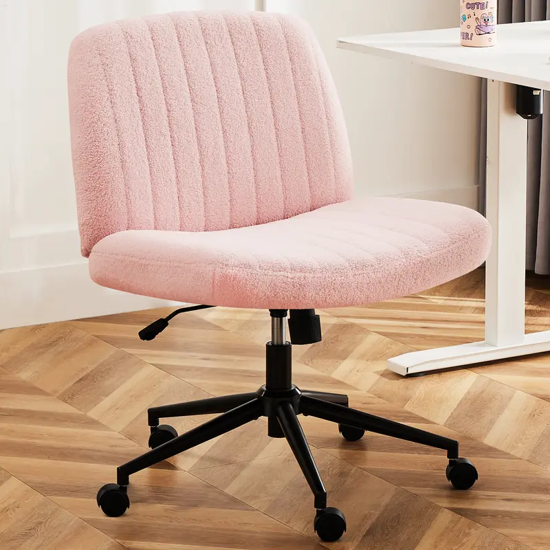 Office Chair with U-Shaped Cushion, Wide Height-Adjustable Seat, 360° Swivel Rocking Base for Home Office and Bedroom