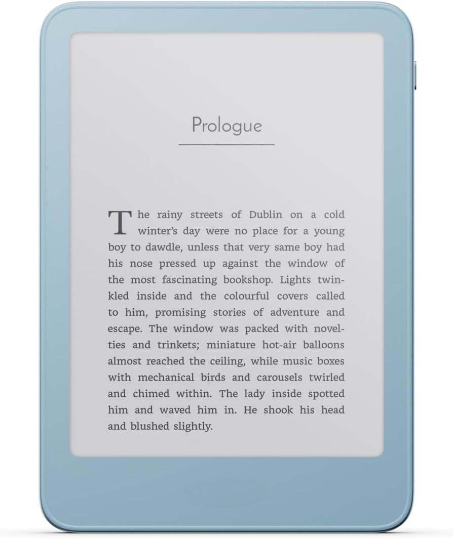 Portable EBook E-Reader, 6" Glare-Free E-Ink Display, Adjustable Warm Light, Support EPUB PDF TXT, Long Battery Life
