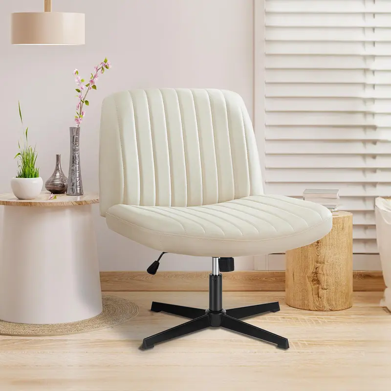 Office Chair with U-Shaped Cushion, Wide Height-Adjustable Seat, 360° Swivel Rocking Base for Home Office and Bedroom