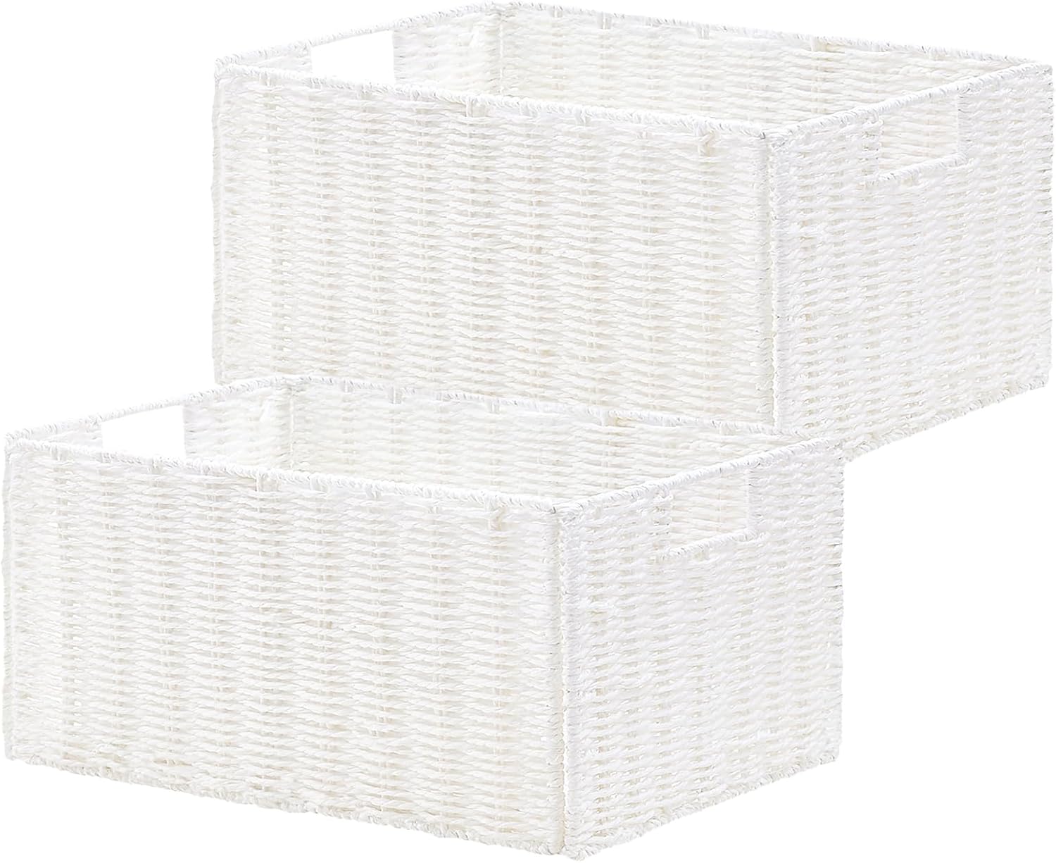Small Storage Baskets for Organizing Toilet Paper Basket, Foldable Large Cube Storage Organizer Bins for Shelves