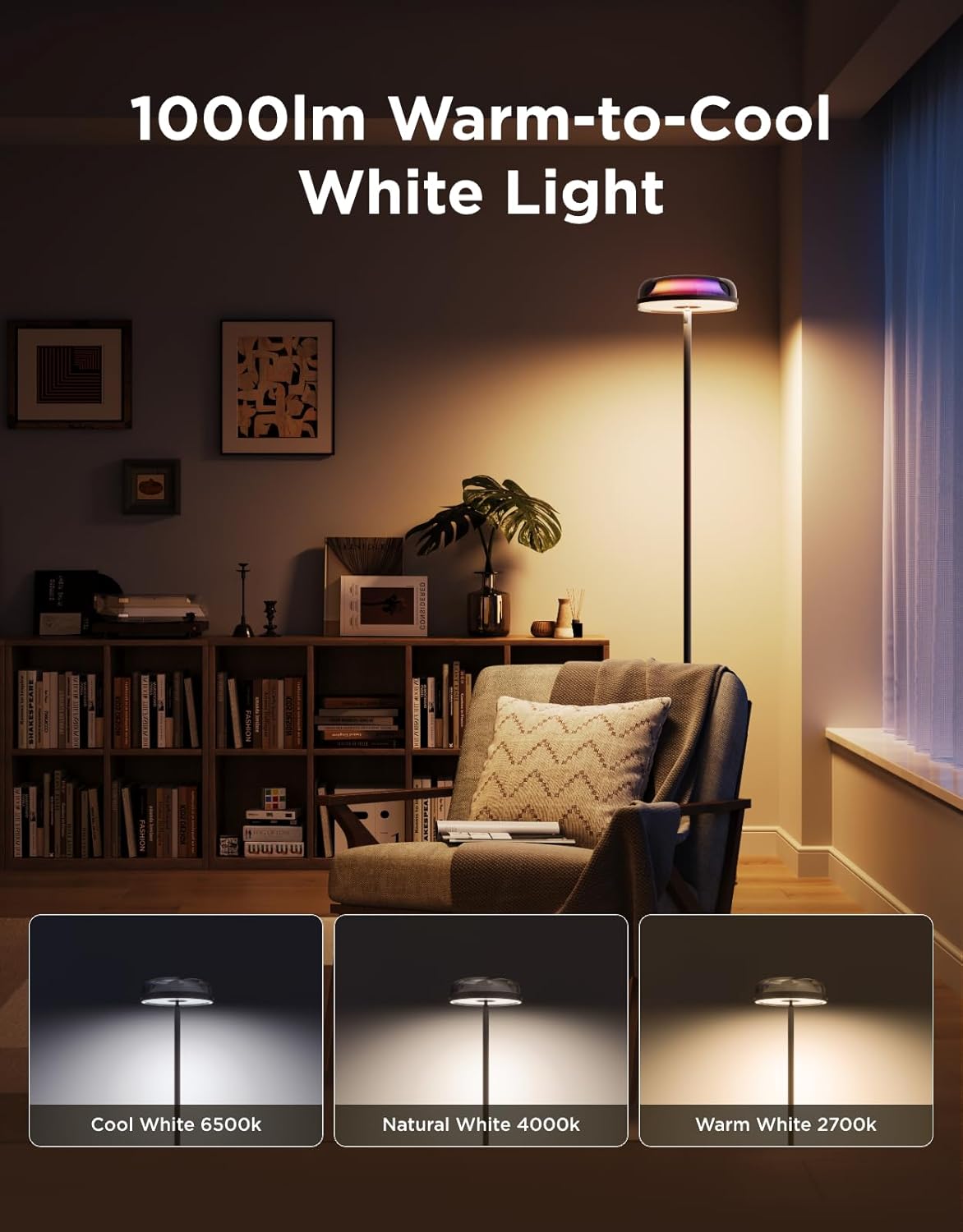 Aurora Ripple Uplighter — RGBIC Floor Lamp for Ambient Living