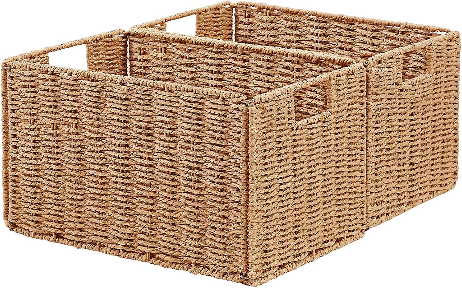 Small Storage Baskets for Organizing Toilet Paper Basket, Foldable Large Cube Storage Organizer Bins for Shelves