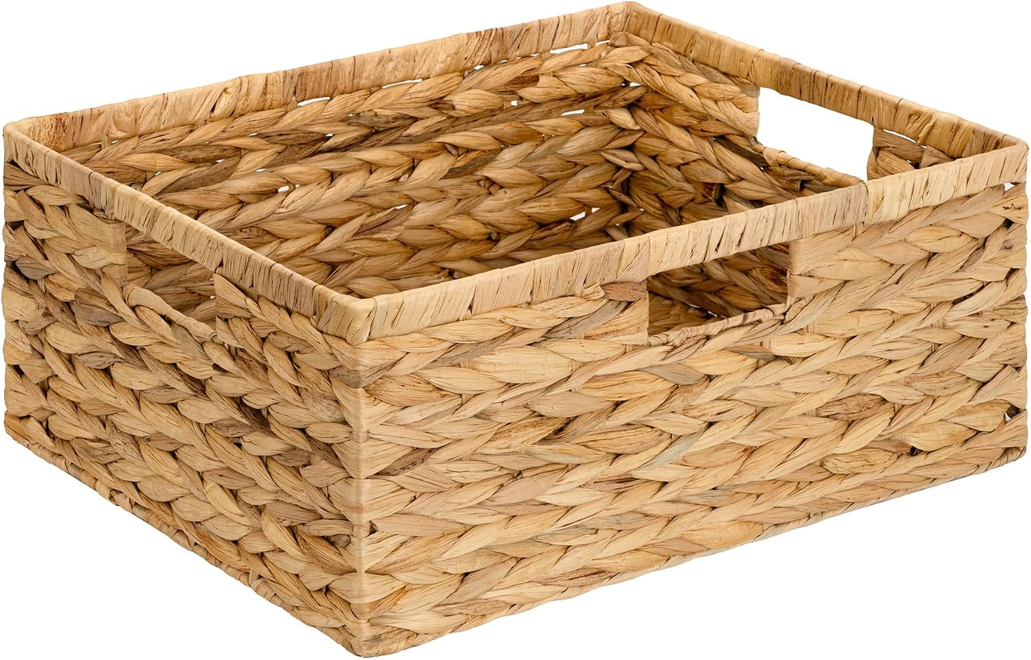 Wicker Storage Baskets for Shelves, Wicker Baskets for Organizing, Waterproof Woven Basket for Pantry