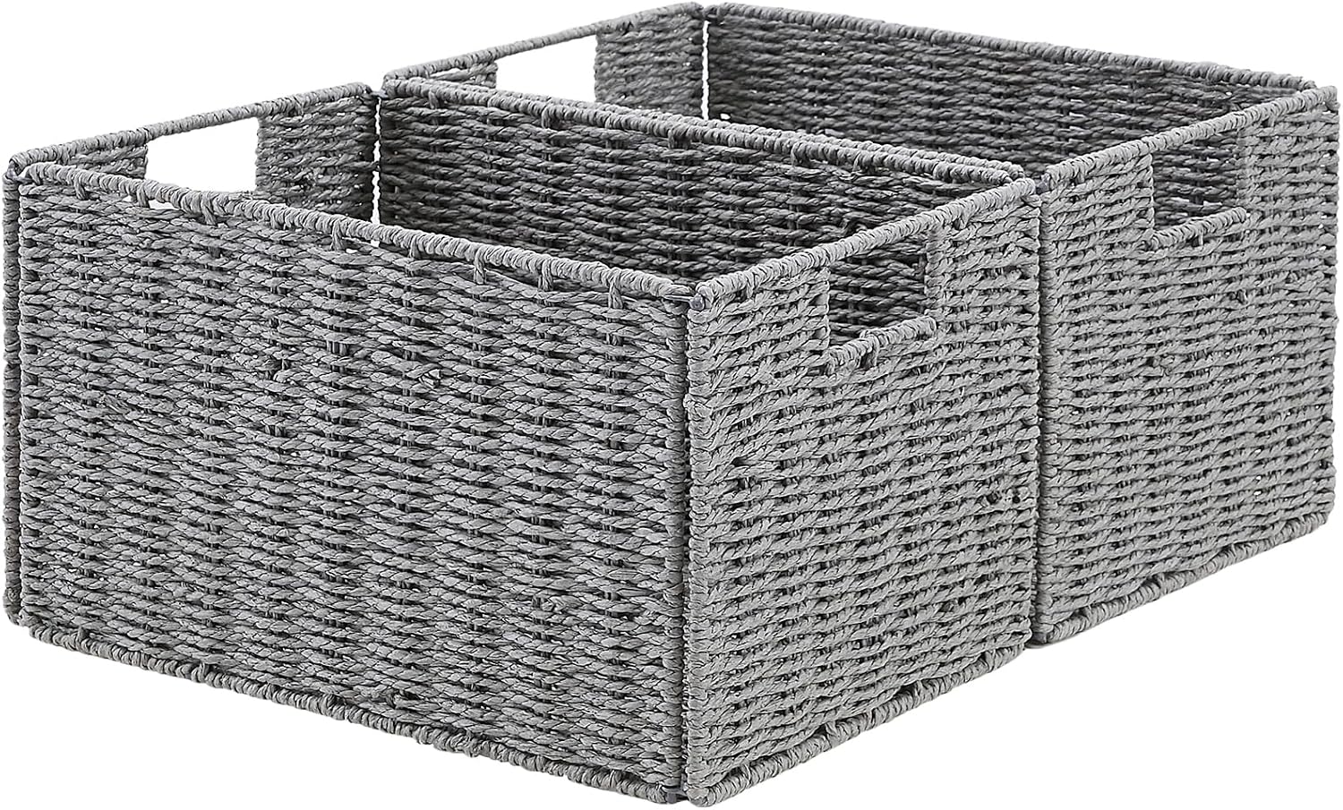 Small Storage Baskets for Organizing Toilet Paper Basket, Foldable Large Cube Storage Organizer Bins for Shelves