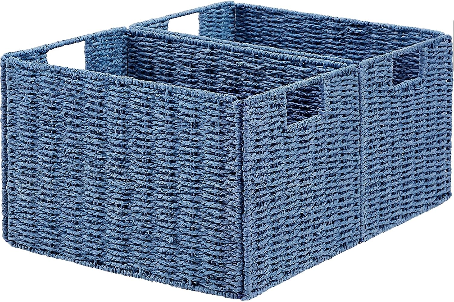 Small Storage Baskets for Organizing Toilet Paper Basket, Foldable Large Cube Storage Organizer Bins for Shelves