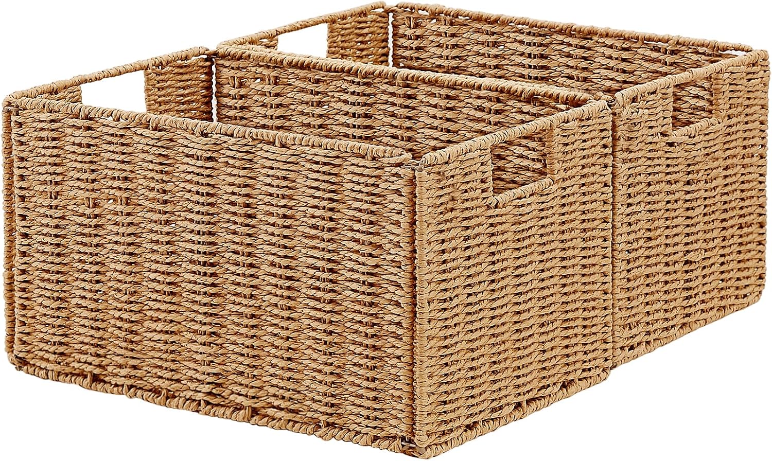 Small Storage Baskets for Organizing Toilet Paper Basket, Foldable Large Cube Storage Organizer Bins for Shelves