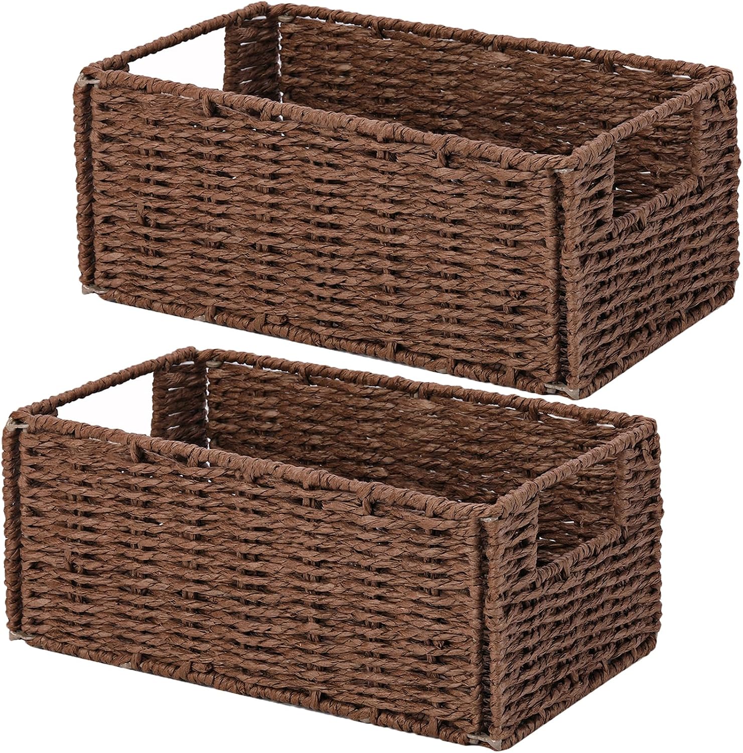 Small Storage Baskets for Organizing Toilet Paper Basket, Foldable Large Cube Storage Organizer Bins for Shelves