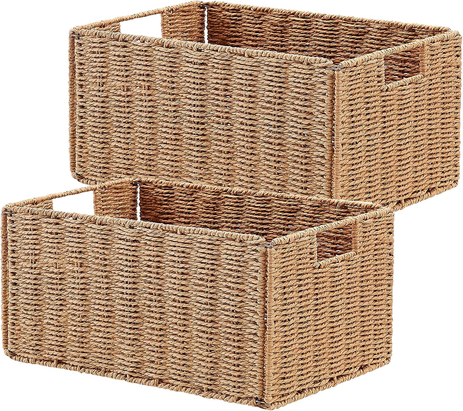 Small Storage Baskets for Organizing Toilet Paper Basket, Foldable Large Cube Storage Organizer Bins for Shelves