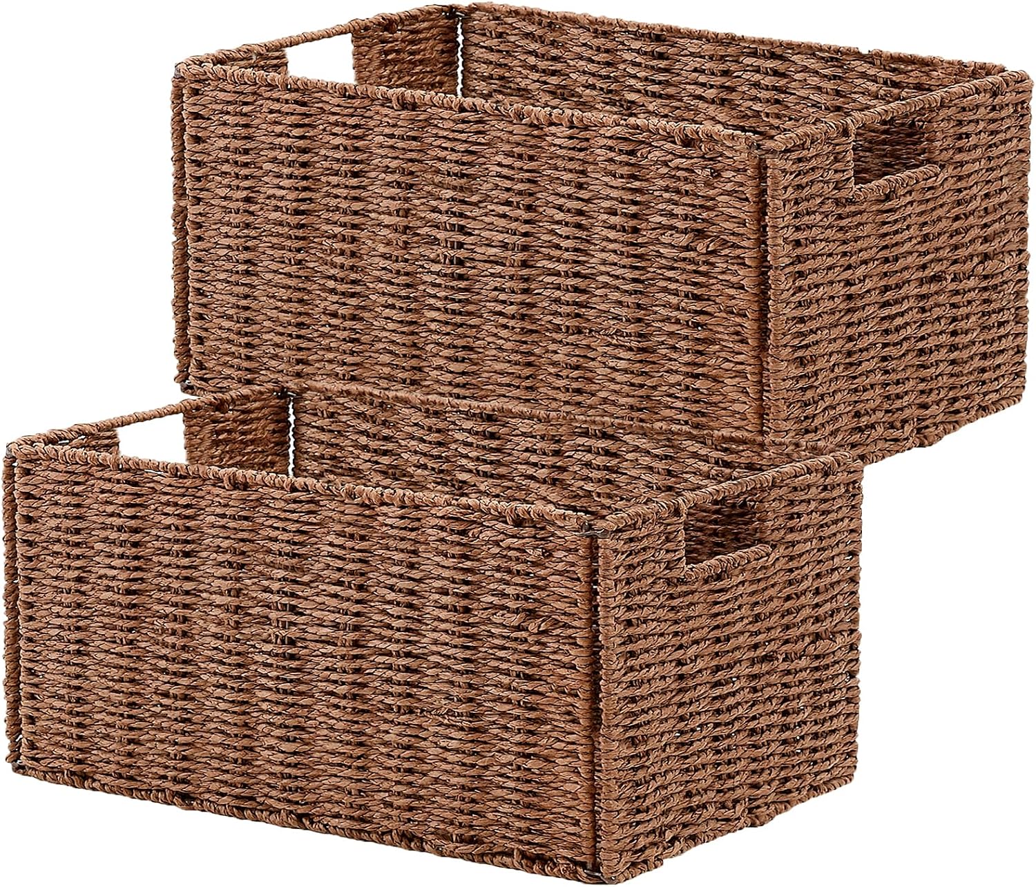 Small Storage Baskets for Organizing Toilet Paper Basket, Foldable Large Cube Storage Organizer Bins for Shelves