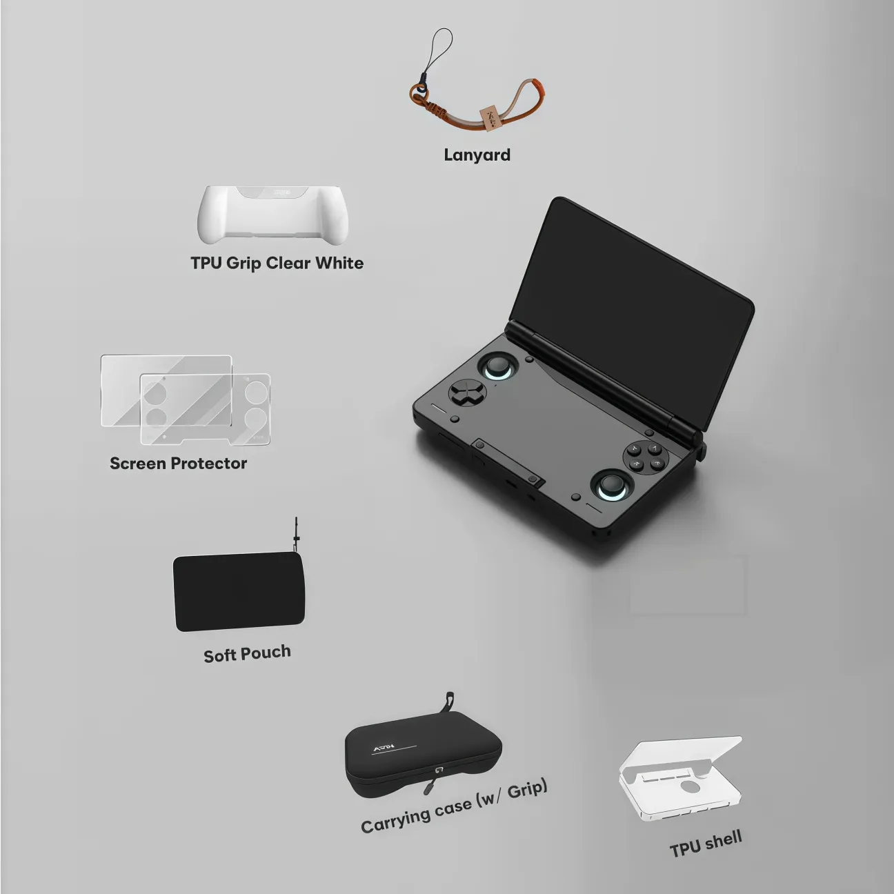 Dual OLED Screen Handheld Gaming Console – Portable Foldable Gaming Device