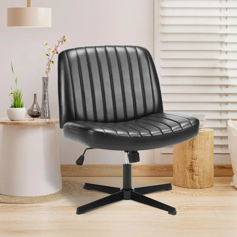 Office Chair with U-Shaped Cushion, Wide Height-Adjustable Seat, 360° Swivel Rocking Base for Home Office and Bedroom