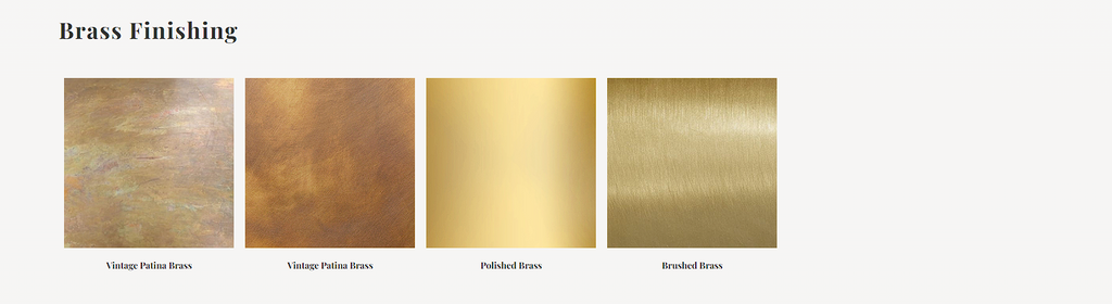 brass finishing and patina
