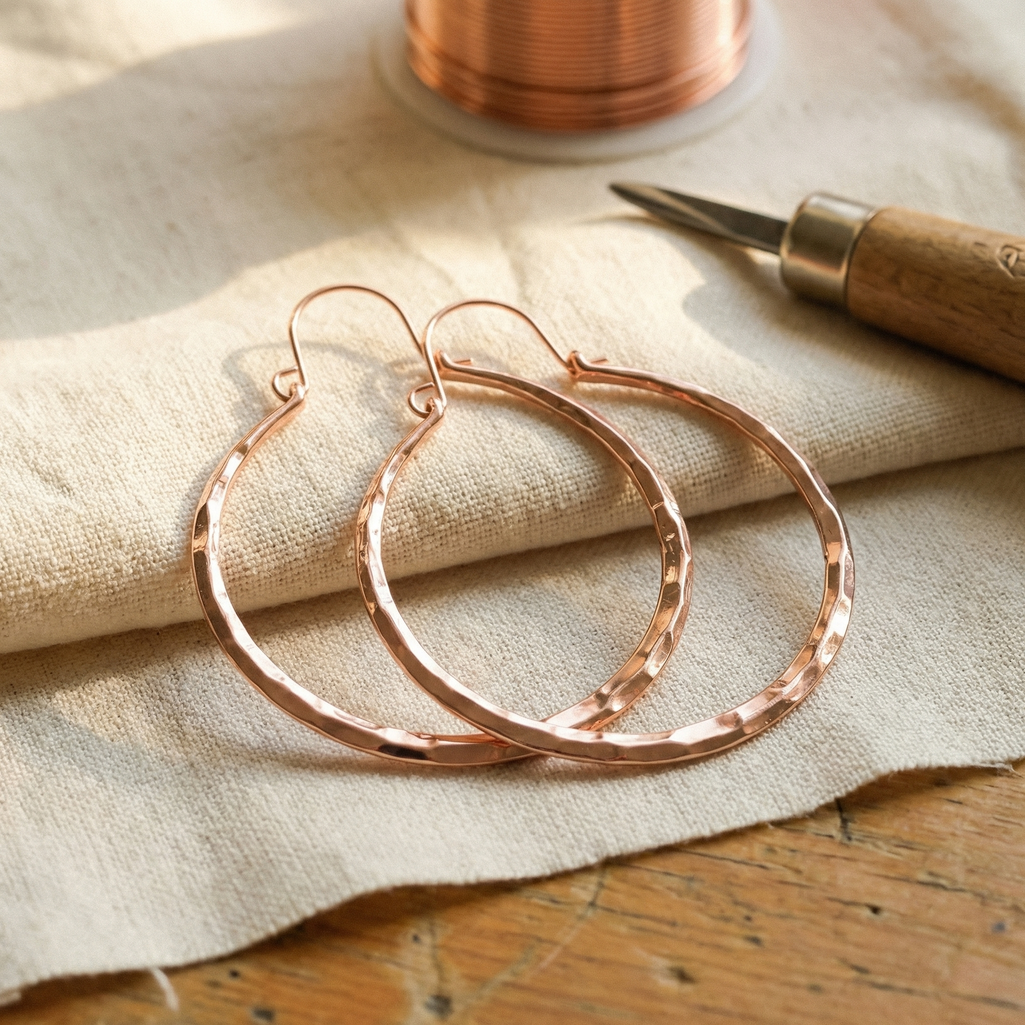 Vera fűzfa réz fülbevalói-Vera's Jewelry
