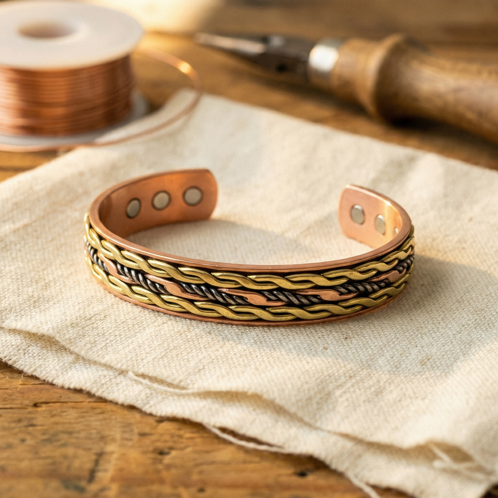 Vera szövésű réz karkötője-Vera's Jewelry