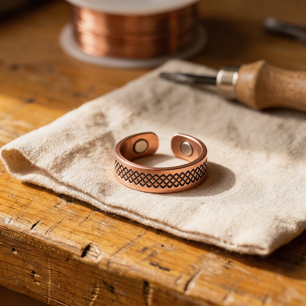 Vera rácsos rézgyűrűje-Vera's Jewelry