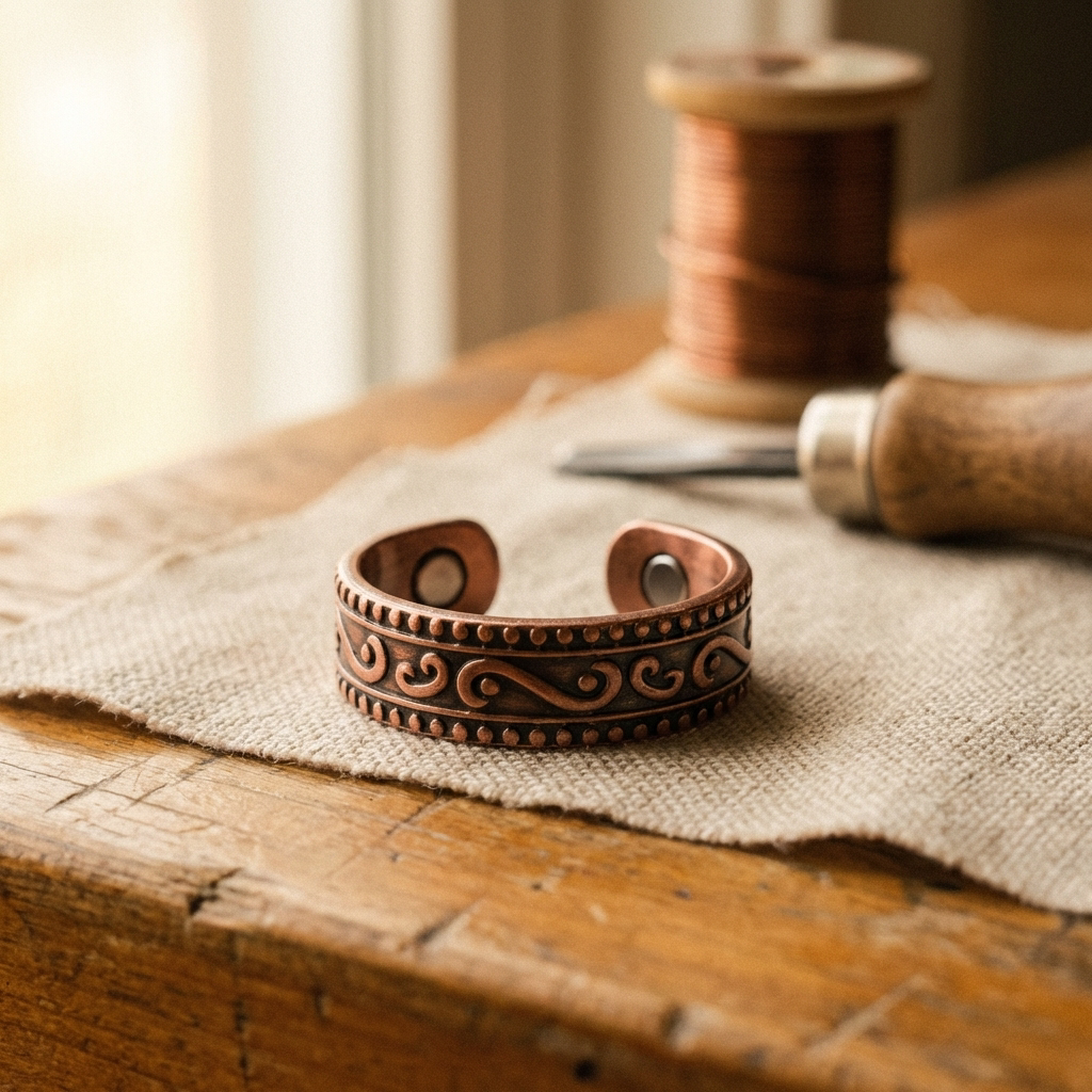 Vera páfrányos rézgyűrűje-Vera's Jewelry