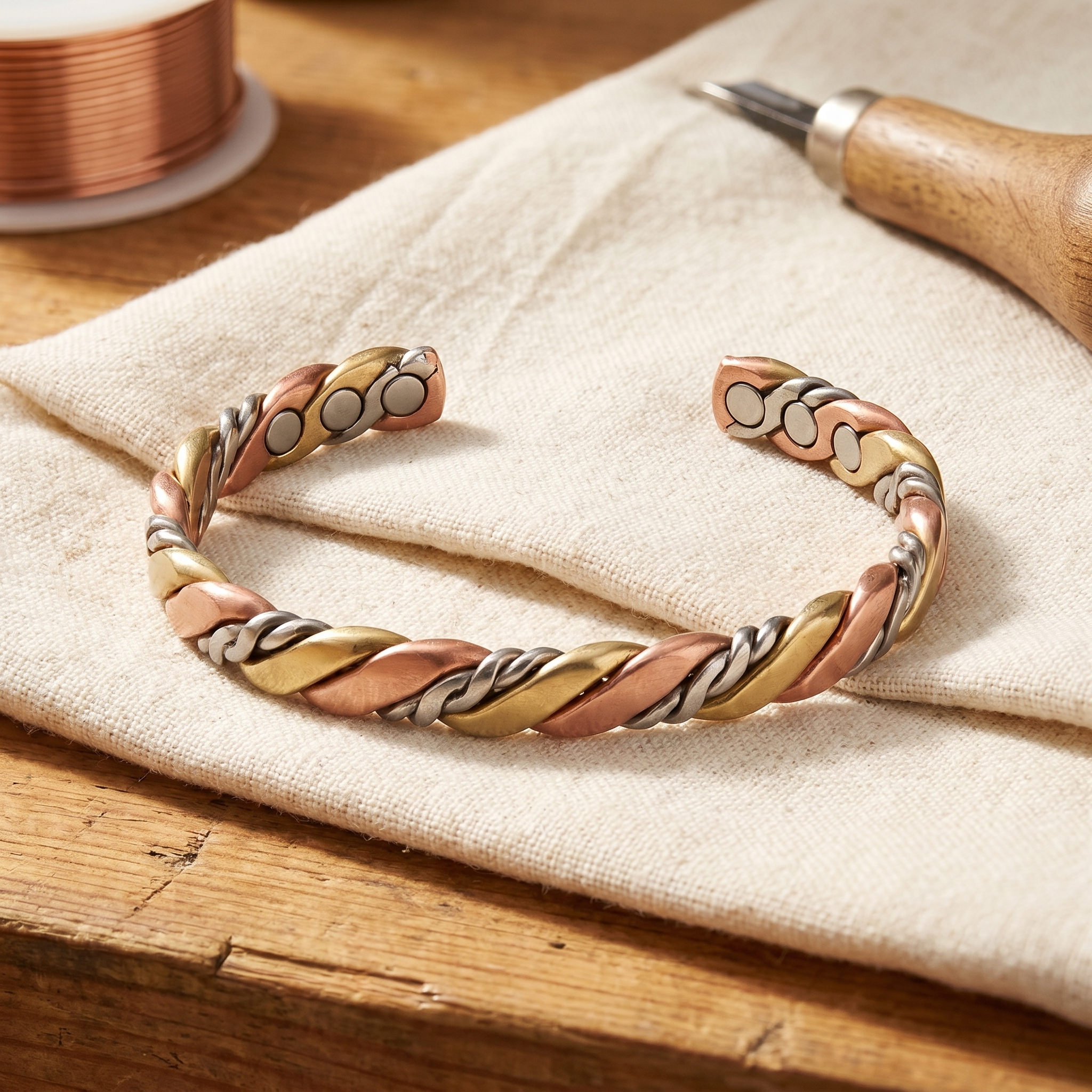 Vera köves réz karkötő-Vera's Jewelry