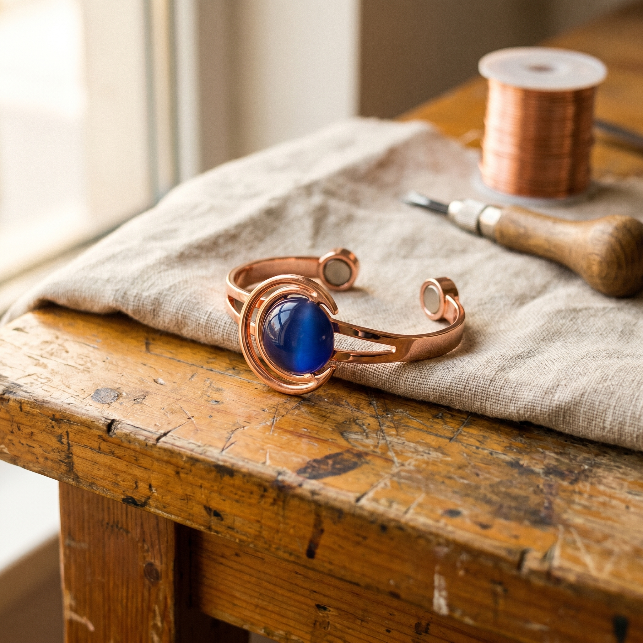 Vera gömb alakú réz karkötője-Vera's Jewelry