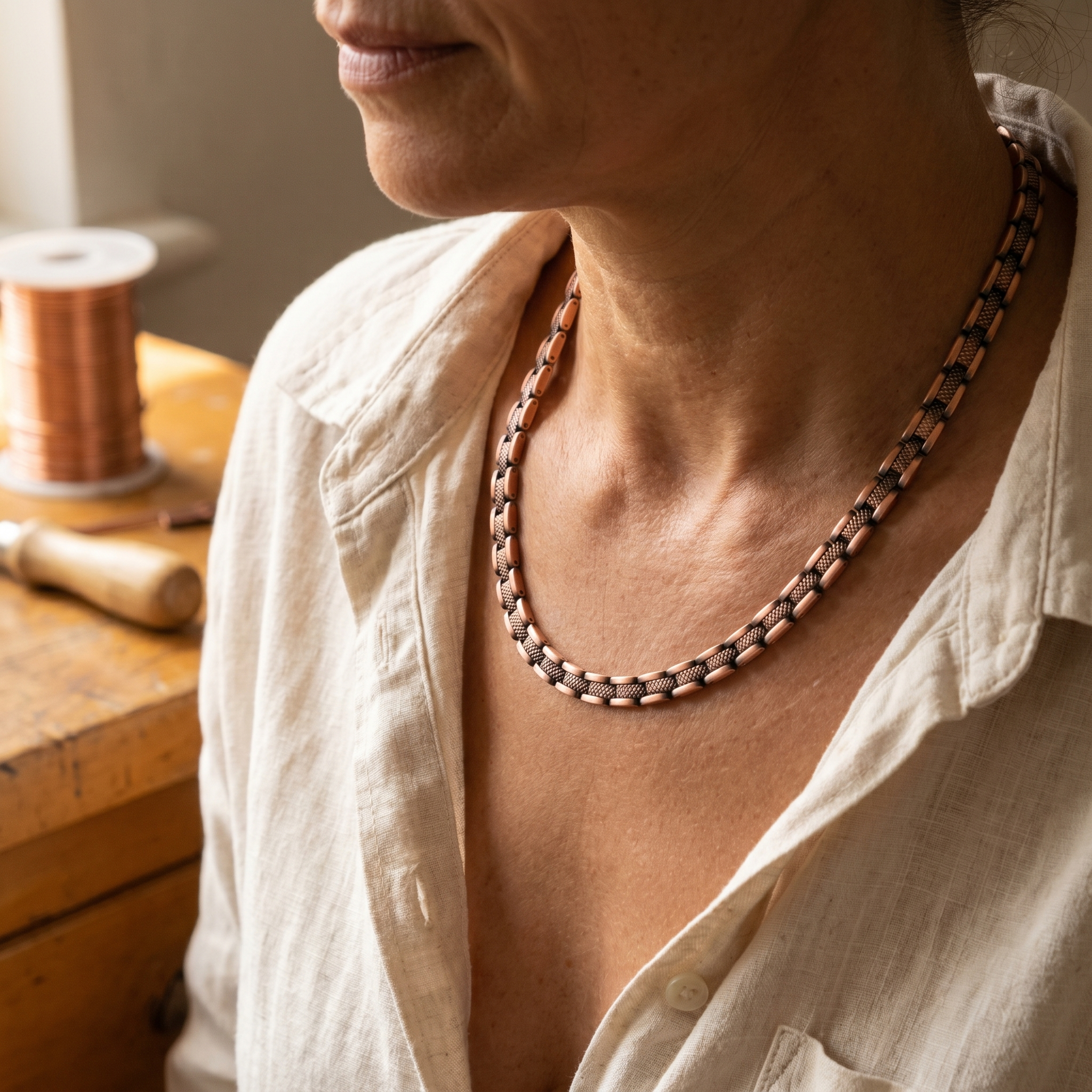 Vera párás réz nyaklánca-Vera's Jewelry