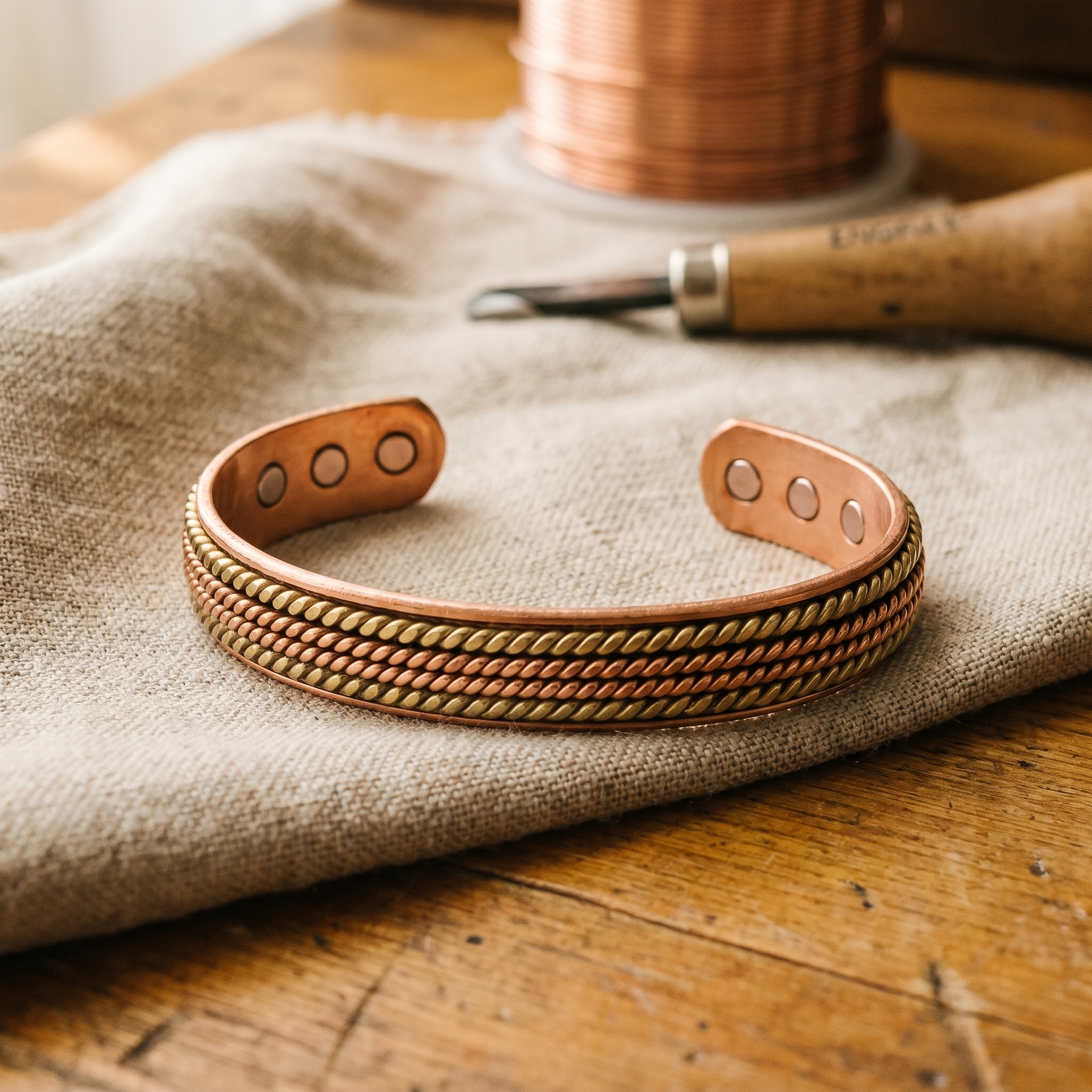 Vera kovácsműhelye réz karkötő-Vera's Jewelry