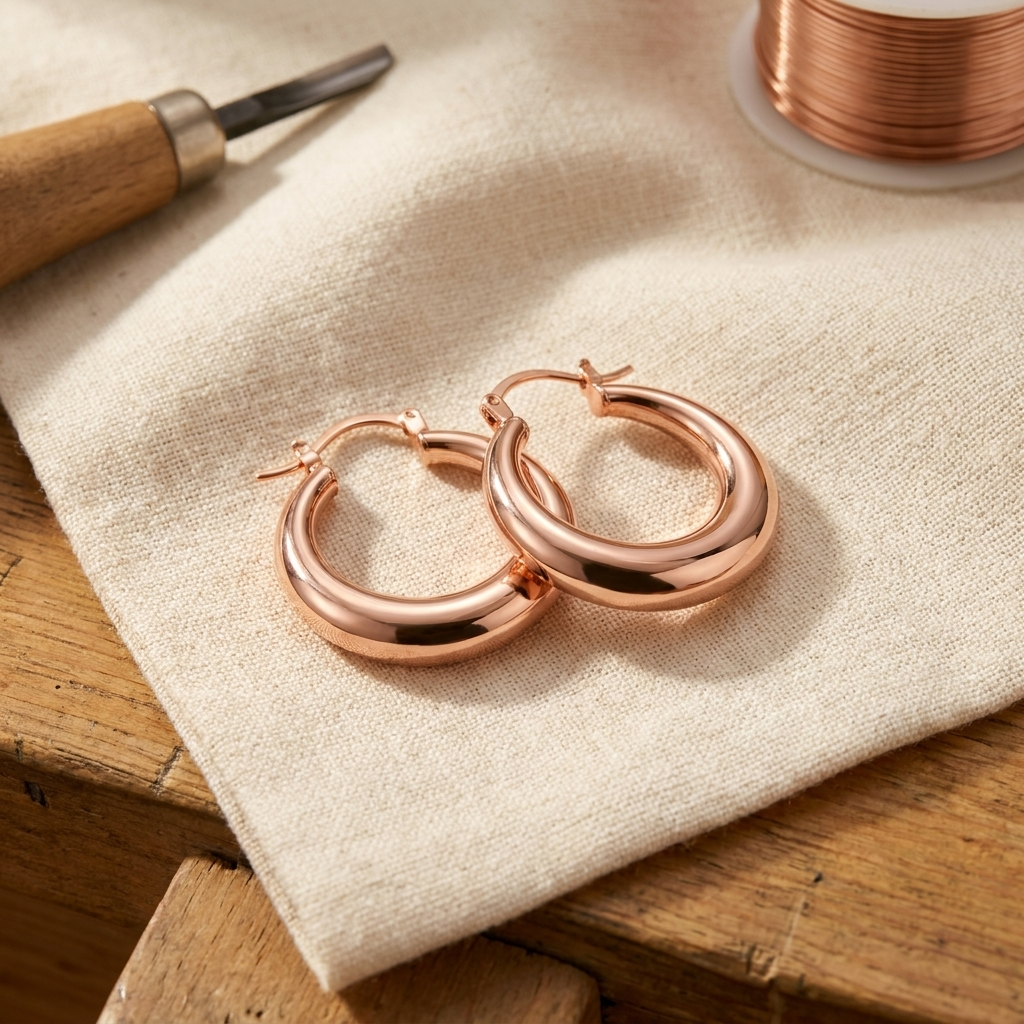 Vera márvány réz fülbevalói-Vera's Jewelry