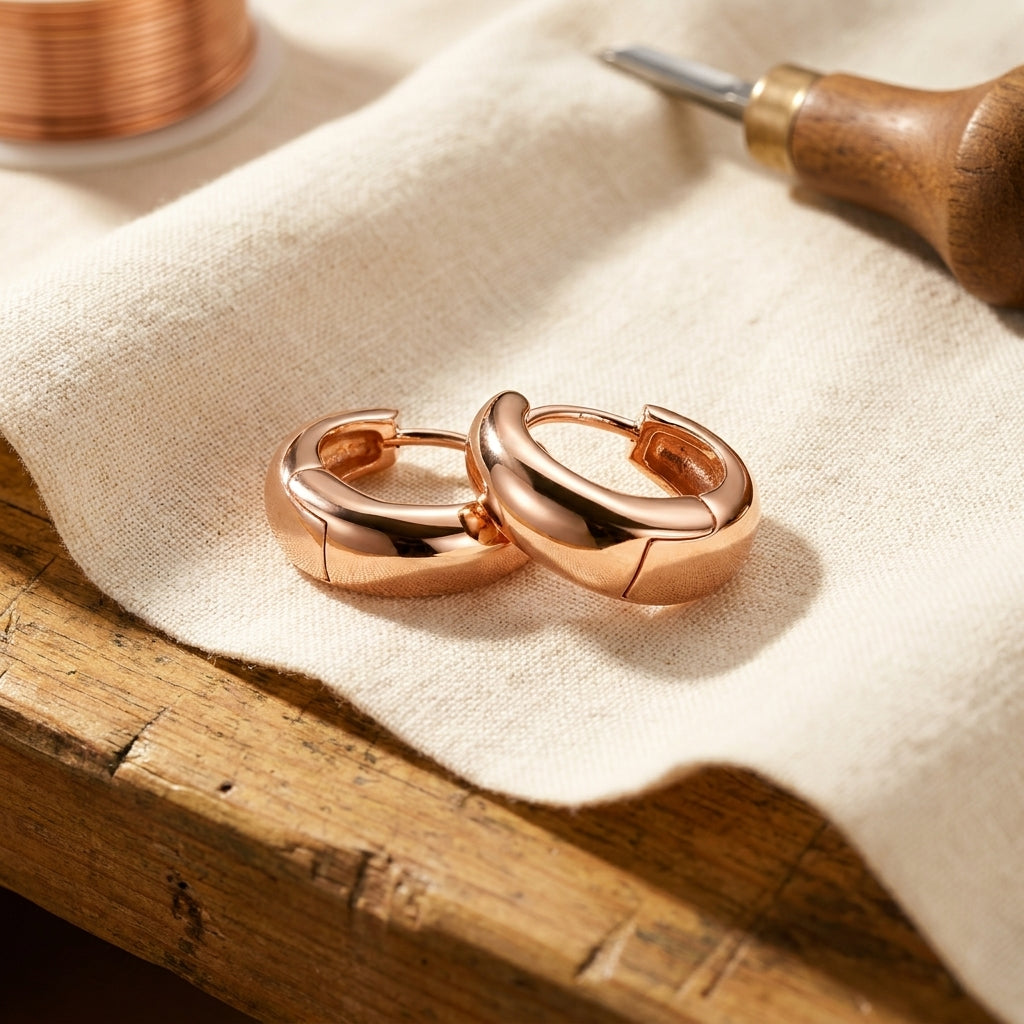 Vera kenderikés réz karika fülbevalói-Vera's Jewelry