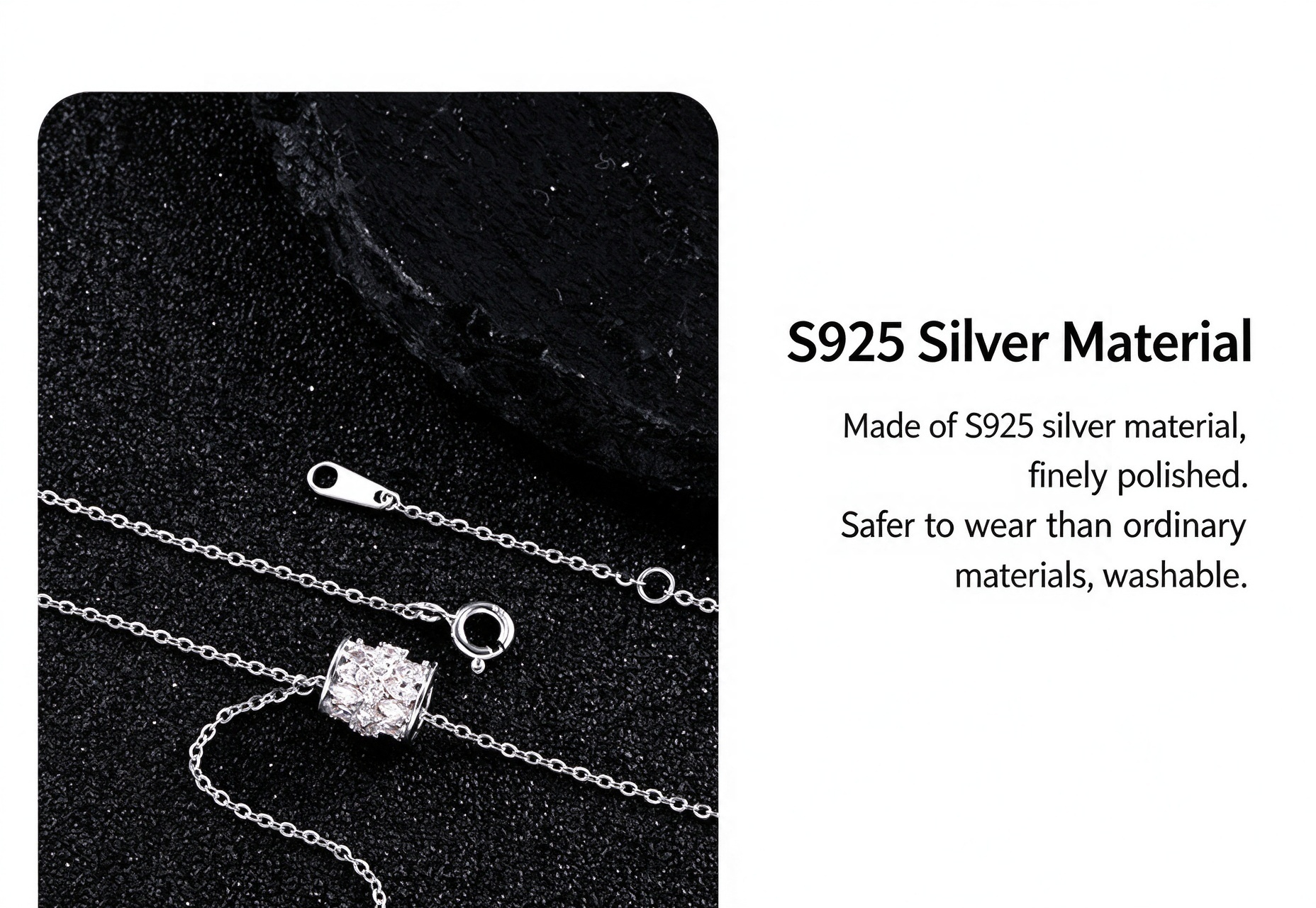 925 Sterling Silver Moissanite Lariat Necklace | Dainty Y-Drop Sweater Chain for Women