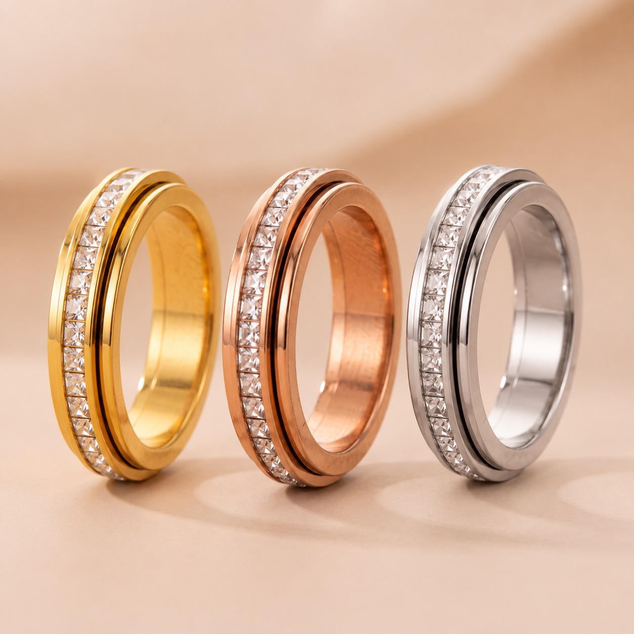 Serene Spin Anxiety Relief Fidget Spinner Ring