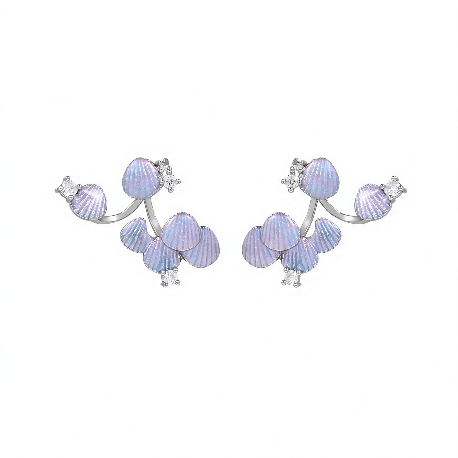 Atlantis Scale Textured Stud Earrings | Original Niche Cool Sweet Unisex Earrings with 925 Sterling Silver Posts