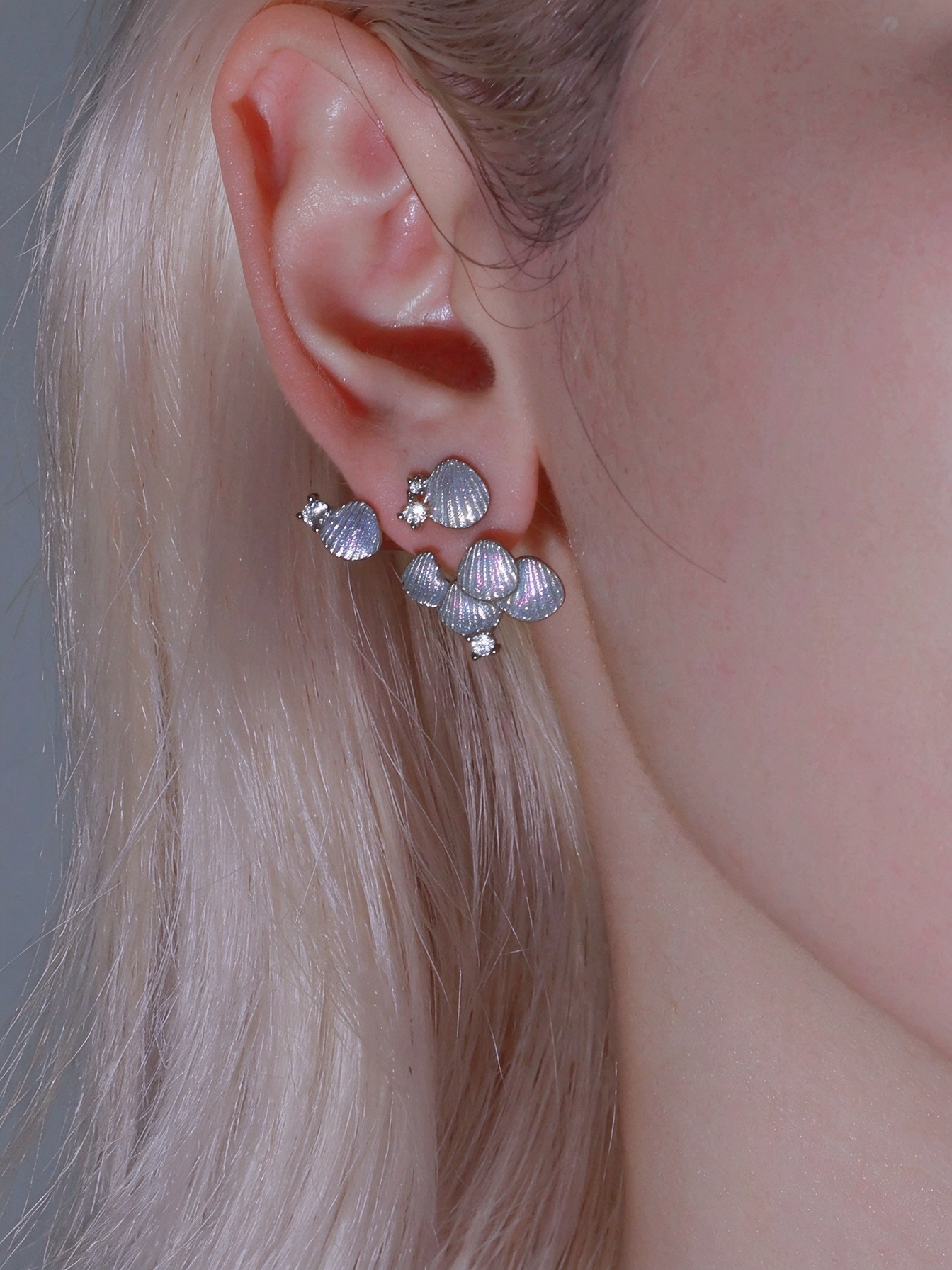 Atlantis Scale Textured Stud Earrings | Original Niche Cool Sweet Unisex Earrings with 925 Sterling Silver Posts