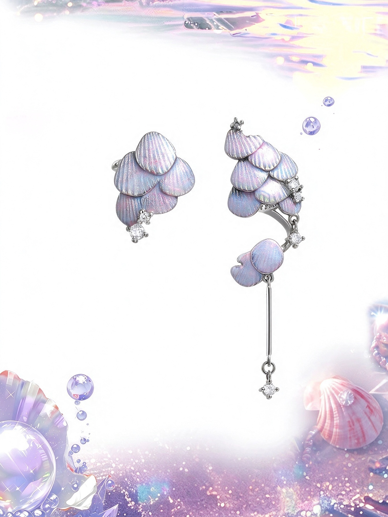 Atlantis Scale Textured Ear Cuff | Original Niche Premium No-Piercing Ear Cartilage Clip
