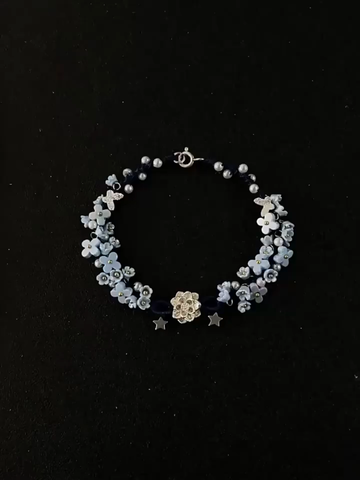 S925 Sterling Silver Lotus Flower Hand Braided Bracelet | Chinese Style Resin Floral Woven Bracelet for Women