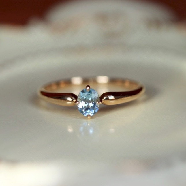 S925 Sterling Silver Heart Sapphire Ring | Minimalist Cool Tone Ins Style Statement Ring