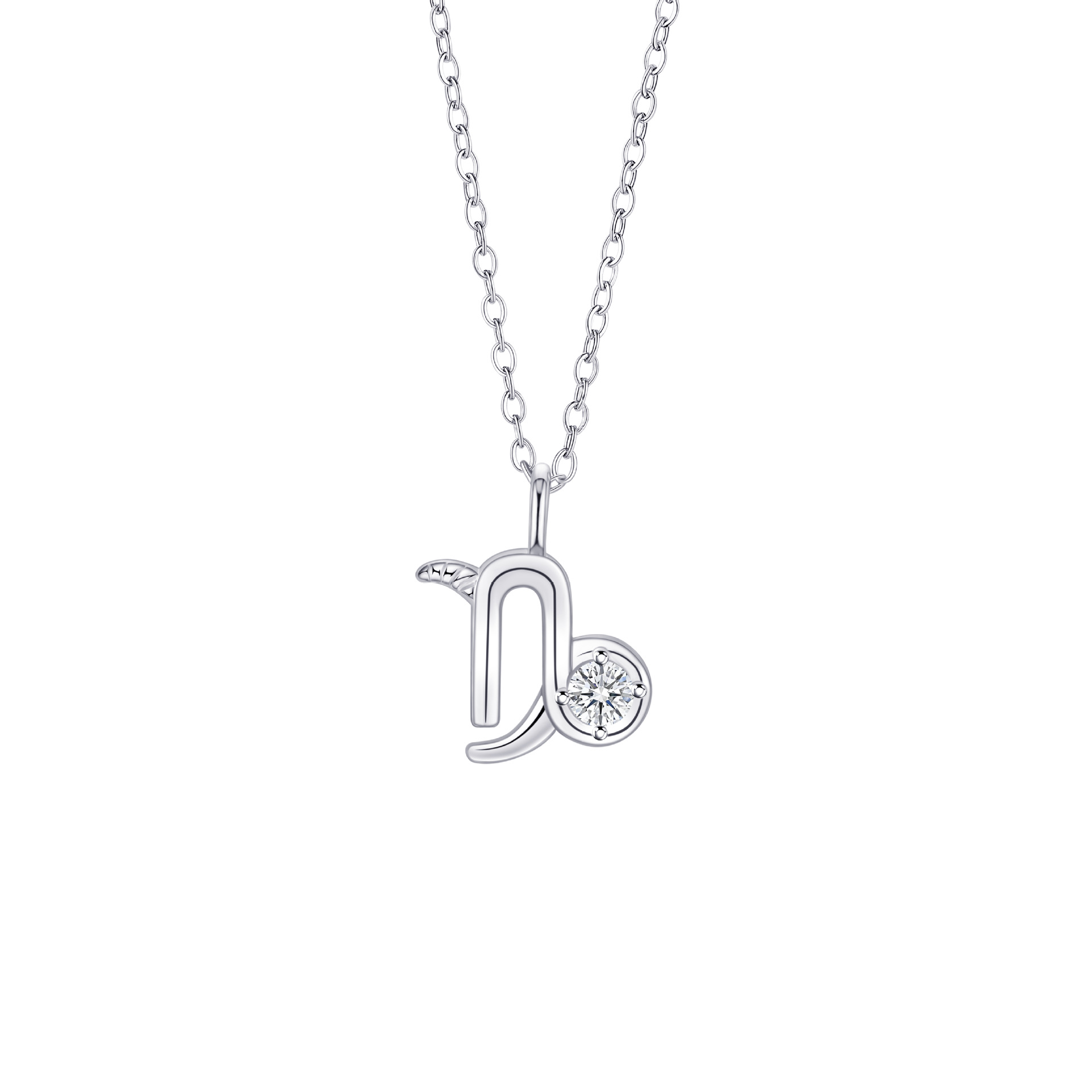 12 Constellation Pendant Necklace, Stainless Steel Zodiac Sign Clavicle Chain